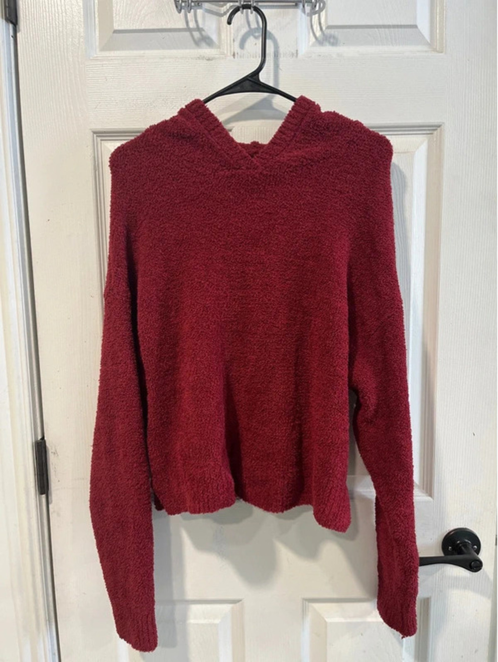 Woman’s Small stretchy sweater deep wine pullover sweatshirt